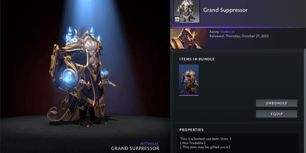 Gambar Product Grand Suppressor (Diretide 2022 Collector's Cache II)