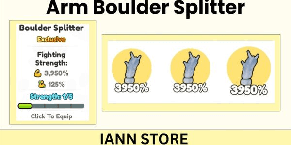 Gambar Product Arm Boulder Splitter (3965% Strenght, 125% Strenght Summer) | Arm Wrestle Simulator