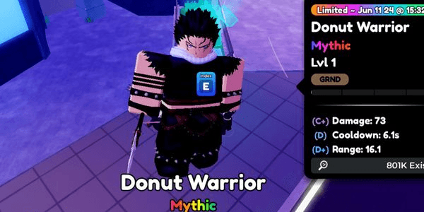 Gambar Product Donut Warrior (META) | Anime Defenders