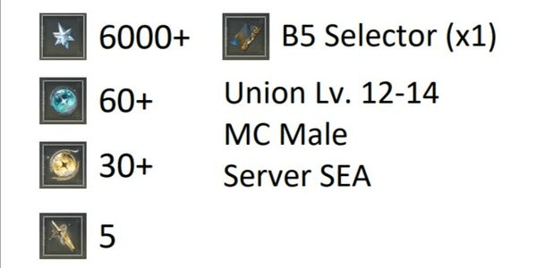 Gambar Product MALE SEA Gacha Reroll Starter Account