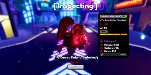 Gambar Product Igris - The Cursed Knight(Evolved) - Limited Anime Defenders Unit