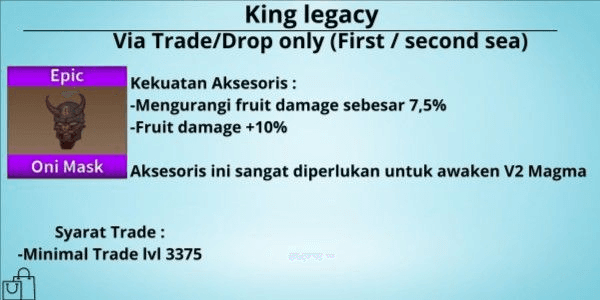Gambar Product Oni Mask (King legacy)