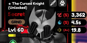 THE CURSED KNIGHT PRECISIÓN CON BUEN ATRIBUTO Y ESTADÍSTICAS