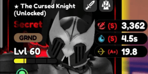 THE CURSED KNIGHT PRECISION WITH GOOD TRAIT AND STAT