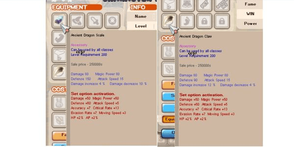 Gambar Product ADS ADC 1 SET ( Ancient Dragon Scale & Ancient Dragon Claw )