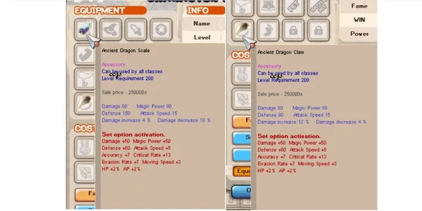 ADS ADC 1 SET (Ancient Dragon Scale & Ancient Dragon Claw)