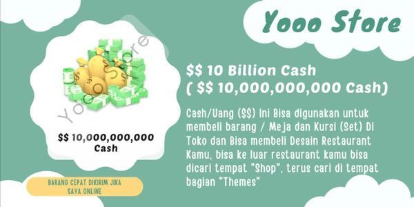 Gambar Product My Restaurant - $$ 10 Billion Cash ($$ 10,000,000,000 Cash)