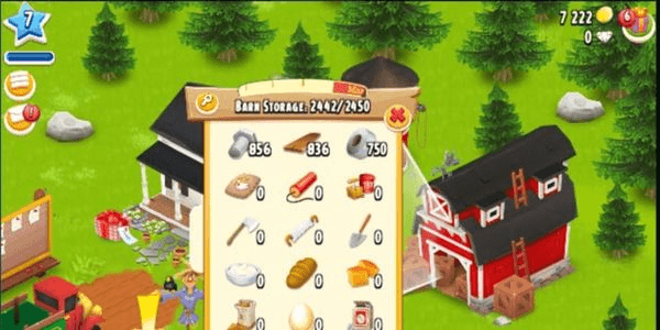 Gambar Product FARM HAY DAY ACCOUNT LEVEL 7 BARN 2400 BARN ITEM CONTENTS