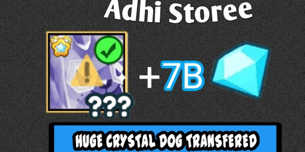 Gambar Product Pet Huge Crystal Dog Transferred - Pet Simulator x