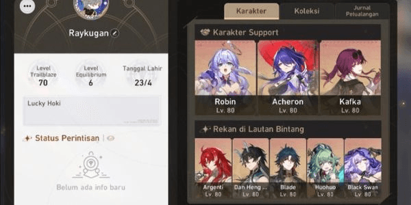 Gambar Product TL70 ( 15 SSR ) | Acheron , Black Swan, Bronya, Huohuo, Dan Heng, Blade, Argenti, Bailu, Robin, Kafka, Dr. Ratio, Yanging, Clara, Gepard, Welt