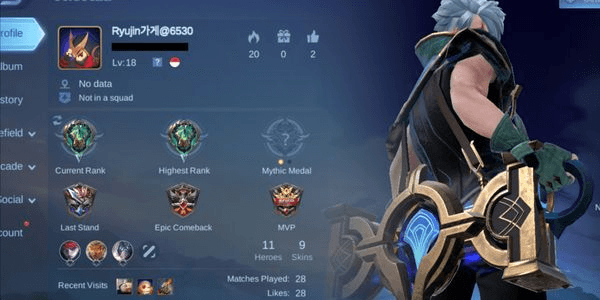 Gambar Product AKUN SMURF RANK EPIC WR 100%