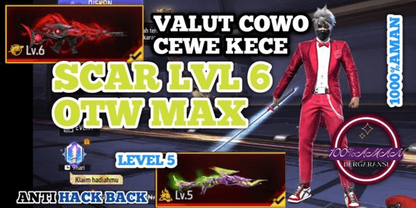 Gambar Product EVO OTW MAX,SG 2 SKIN ON, EVOUGUN ON, BERGARANSI AKUN ANTI HACK BACK, KE HB = UANG KEMBALI dari Garena Free Fire 1000% AMANz