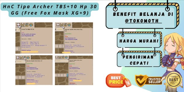 Gambar Product HnC Tipa Archer TBS+10 Hp 30 (Free Fox Mask XG+9)