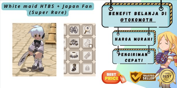 Gambar Product White maid HTBS + Japan Fan (Super Rare)
