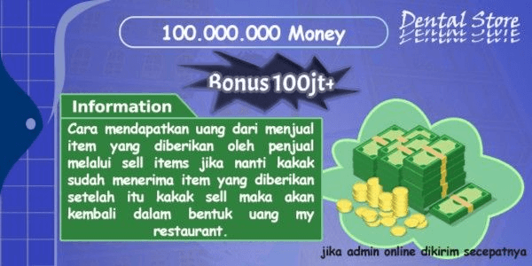 Gambar Product 100,000,000 Money - My Restaurant