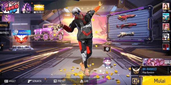 Gambar Product evugun level 5,4,4, sg2 4 flavors FF SG ACCOUNT 2 SKIN ON, EVOUGUN ON, GUARANTEED ANTI HACK BACK ACCOUNT, KE HB = MONEY BACK from Garena Free Fire 1000% SAFE