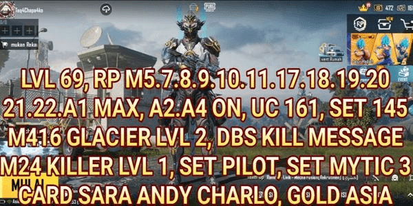 Gambar Product M416 GLACIER AKUN PUBG MOBILE INDONESIA