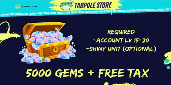 Gambar Product 5000 Gems + Free Tax - Anime Defenders