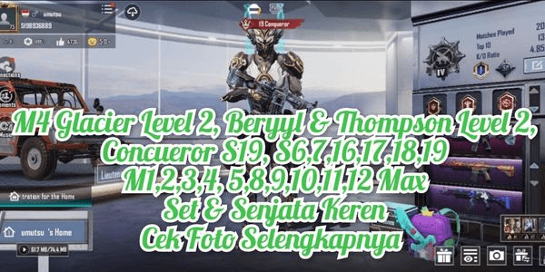 Gambar Product COOL CHEAP PUBG M4 ACCOUNTS