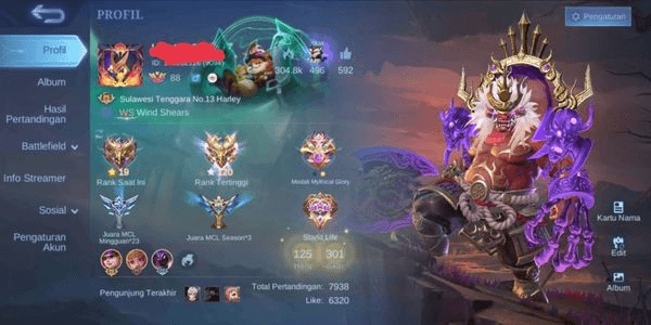 Gambar Product legendary Franco account, wr 60-70%