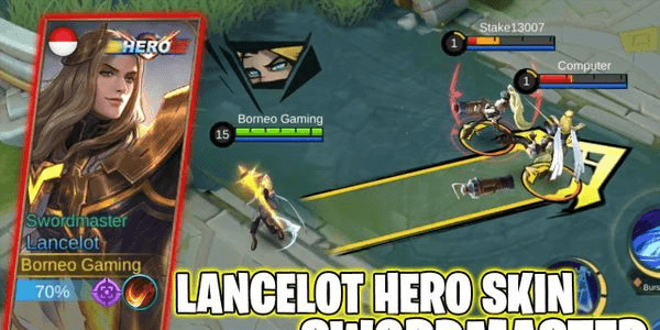 Gambar Product Skin Mobile Legends Lancelot Swordmaster (Skin Dawning Stars Lancelot) / Skin Ml / Akun Ml / Diamond Ml / Dm Ml / Efek Recall Tas Tas / Mlbb / Epic