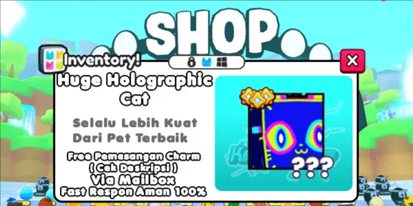 Huge Holographic Cat