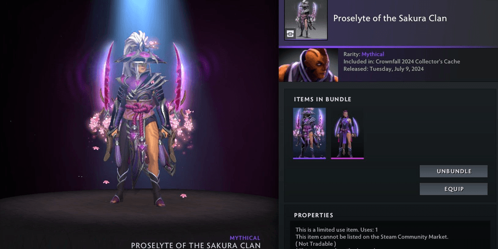 Beli Item Gift Proselyte of the Sakura Clan (AntiMage Set + Persona