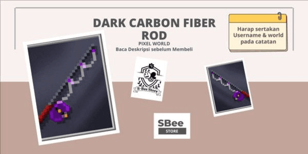 Gambar Product Dark Carbon Fiber Rod