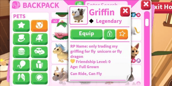 Gambar Product Griffin FR (Pet Adopt Me)