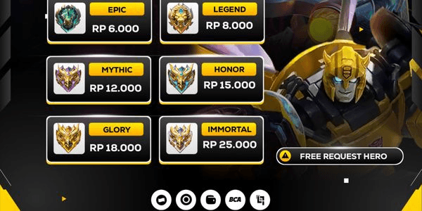 Gambar Product Mythic Per Bintang