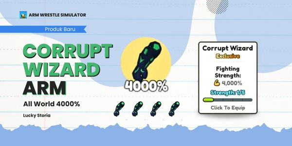 Gambar Product CORRUPT WIZARD ARM | 4000% ALL WORLD, Arm Wrestle Simulator
