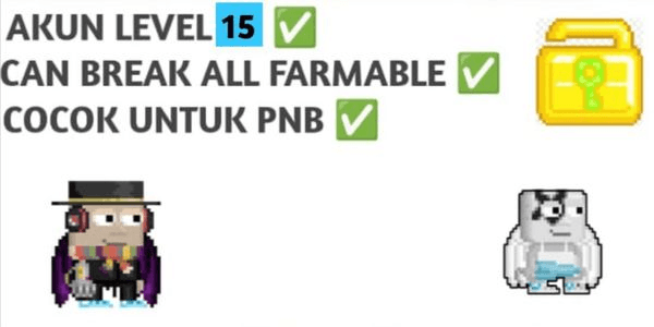 Gambar Product GROWTOPIA LEVEL 15 ACCOUNT