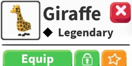 Gambar Product Giraffe only R - Adopt Me Pet