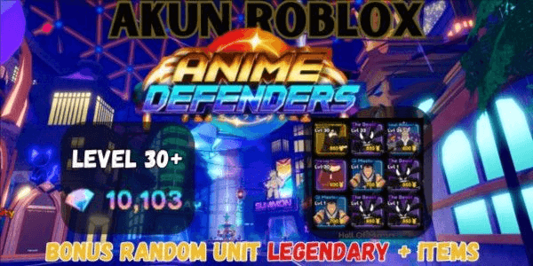 Gambar Product Akun Anime Defenders Level 30+