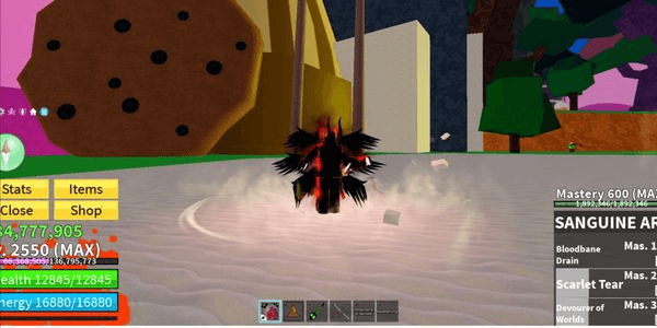 Gambar Product Bloxfruit Account Sanguine Art & God Human Full Mastery - Ghoul V4 Full Gear - CDK - Shark Anchor - Soul Guitar - Rainbow Haki - Legendary Scroll