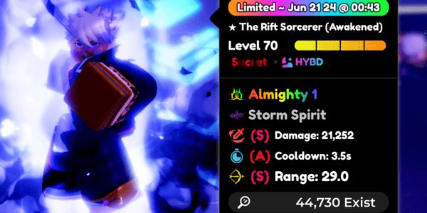 Gambar Product The Rift Sorcerer (Awakened) "Gojo" (Almighty) Good Stats (SAS)