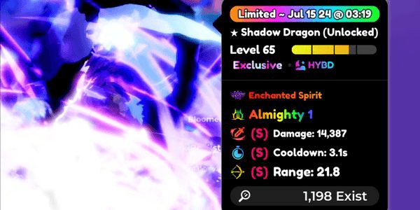 Gambar Product SHADOW DRAGON ALMIGHTY PERFECT STATS ANIME DEFENDERS