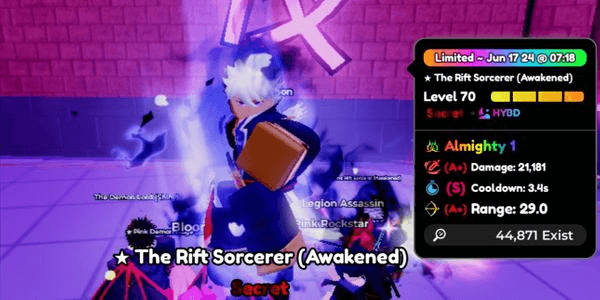 Gambar Product THE RIFT SORCERER (AWAKENED) ALMIGHTY GOD STATS