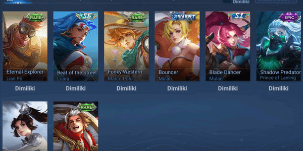 Buy Account ACCOUNT HOK RANK MASTER, Da qiao LNY, Arthur Epic, Diaochan ...