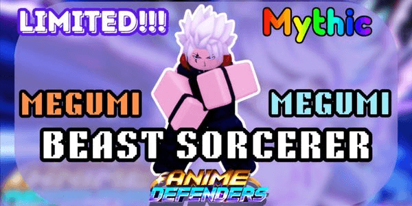 Gambar Product Beast Sorcerer | Megumi Fushiguro | Mythical Units | New!!! | Anime Defenders | RBL