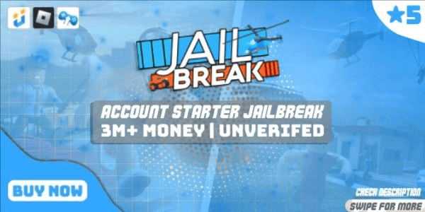 Gambar Product Account Starter Jailbreak 3 Million Money | Unverified