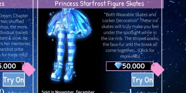 Princess starfrost figure skates