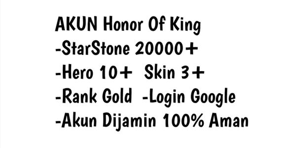 Gambar Product AKUN HOKOR OF KING RANK GOLD MURAH & AMAN