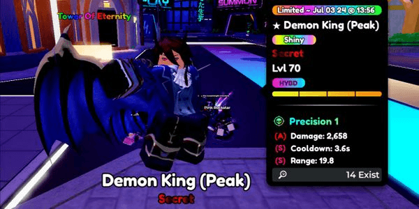 Gambar Product Shiny Demon King Evo, Good Stats, Good Trait - Anime Defenders