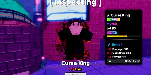 Gambar Product Shiny Curse King Evo - Anime Defenders
