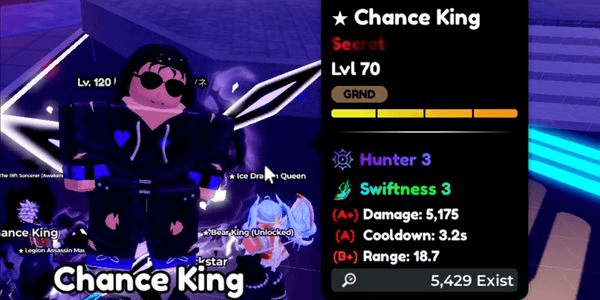 Gambar Product secret unit Chance king (hakari) Godly stat And (double trait)