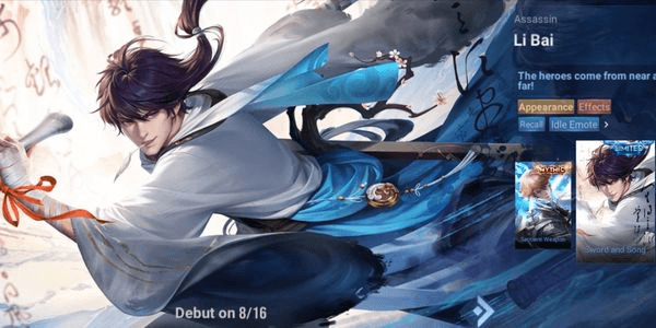 Gambar Product Skin Li Bai Limited Sword and Song