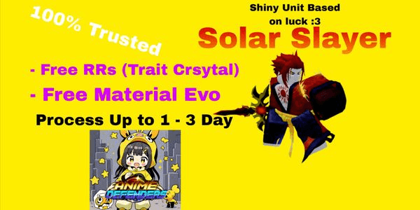 Gambar Product Joki Get Secret Solar Slayer | Anime Defenders RBL