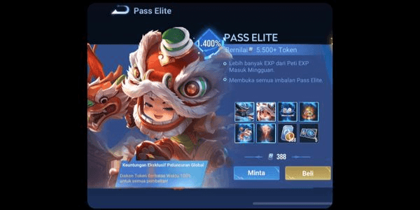 Gambar Product Honor Pass Murah (Elite 388 Token)