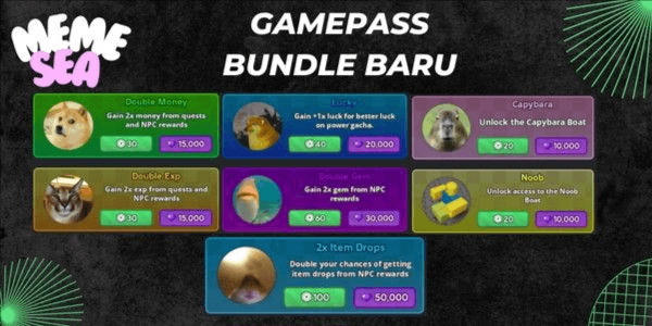 Gambar Product Meme Sea - All New Gamepass Bundle
